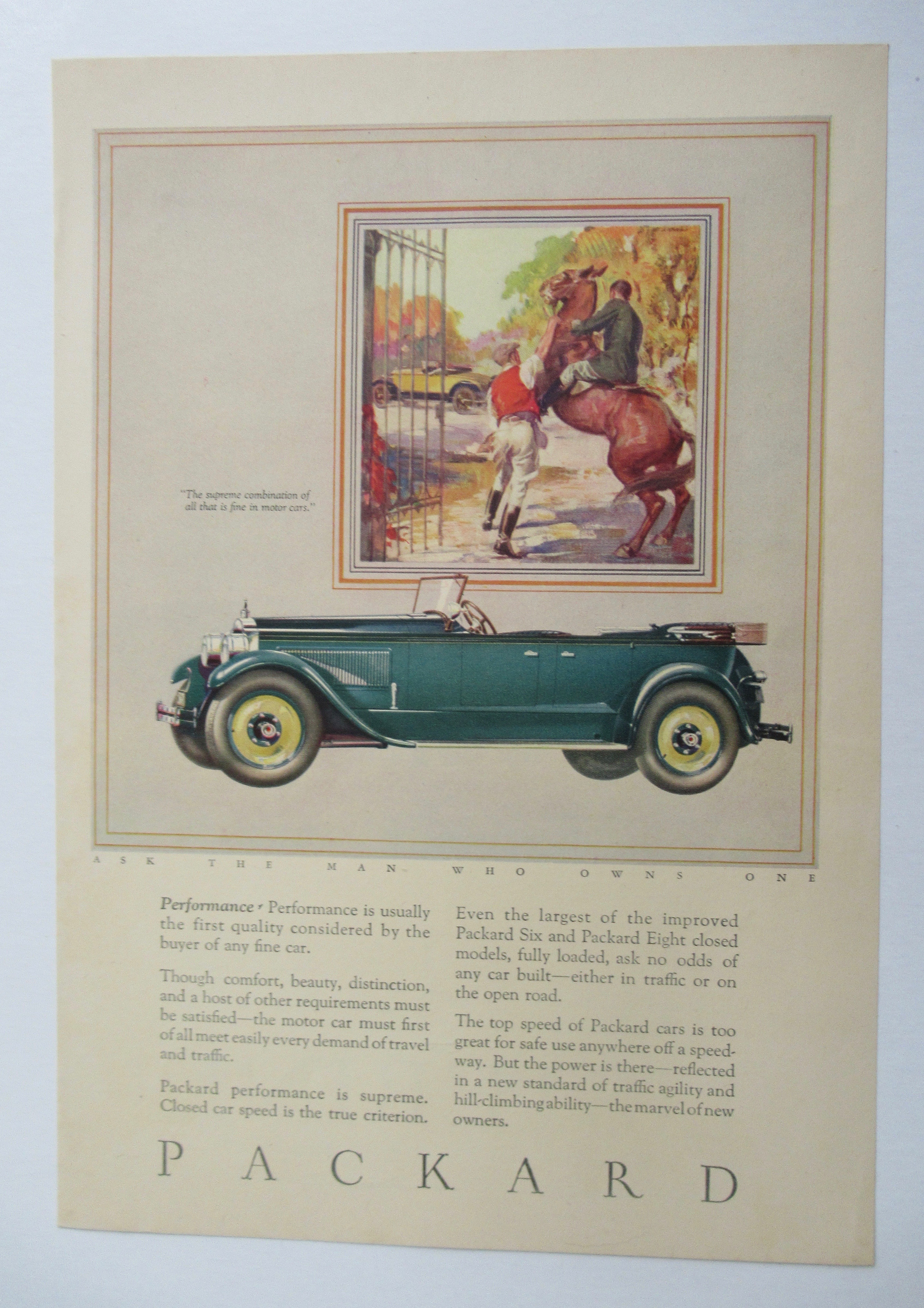 1926 Packard Automobile with the Packard