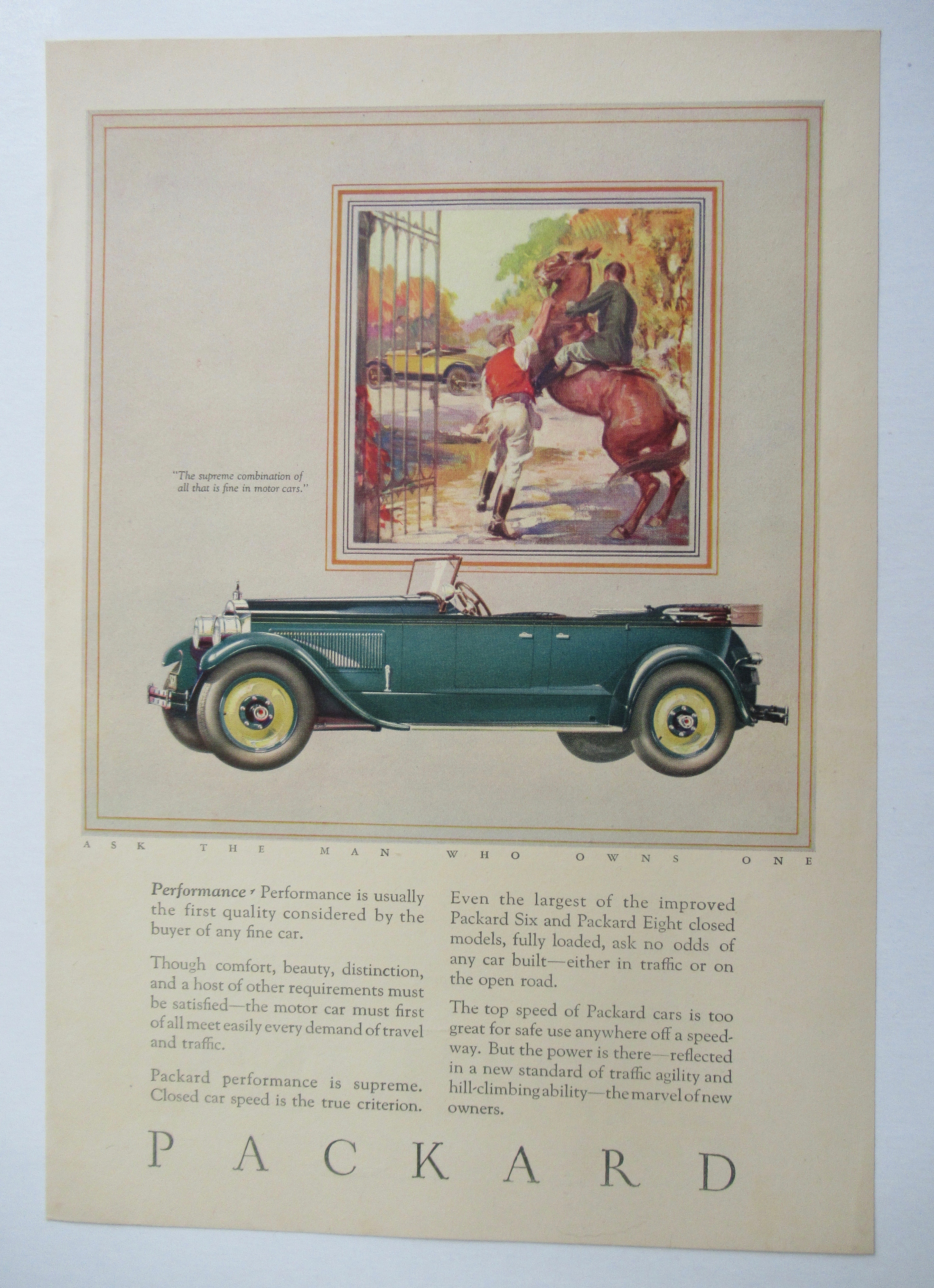 1926 Packard Automobile with the Packard