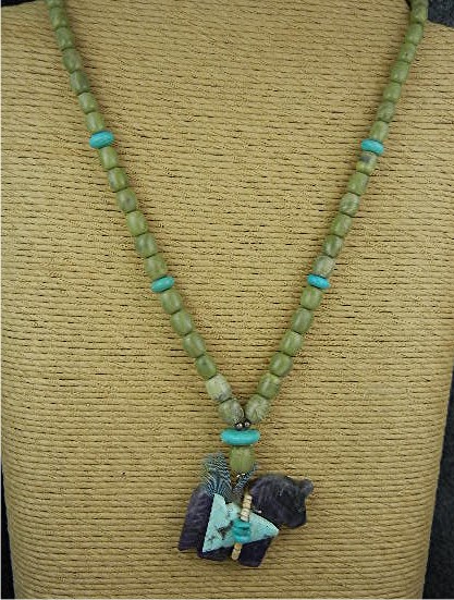 Native American Carved Horse Stacey Turpen Picasso Marb