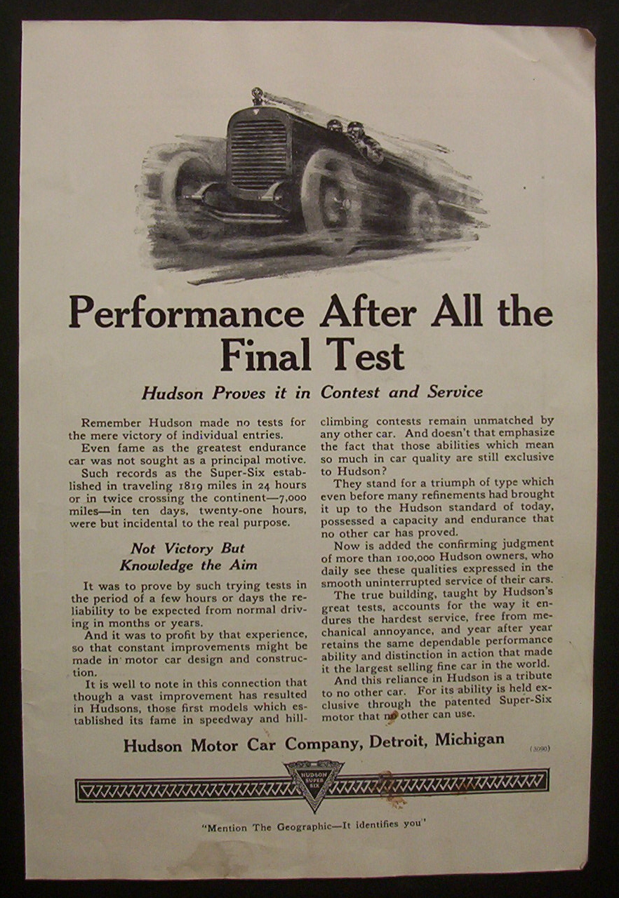 1920  Hudson  Motor  Car  Company