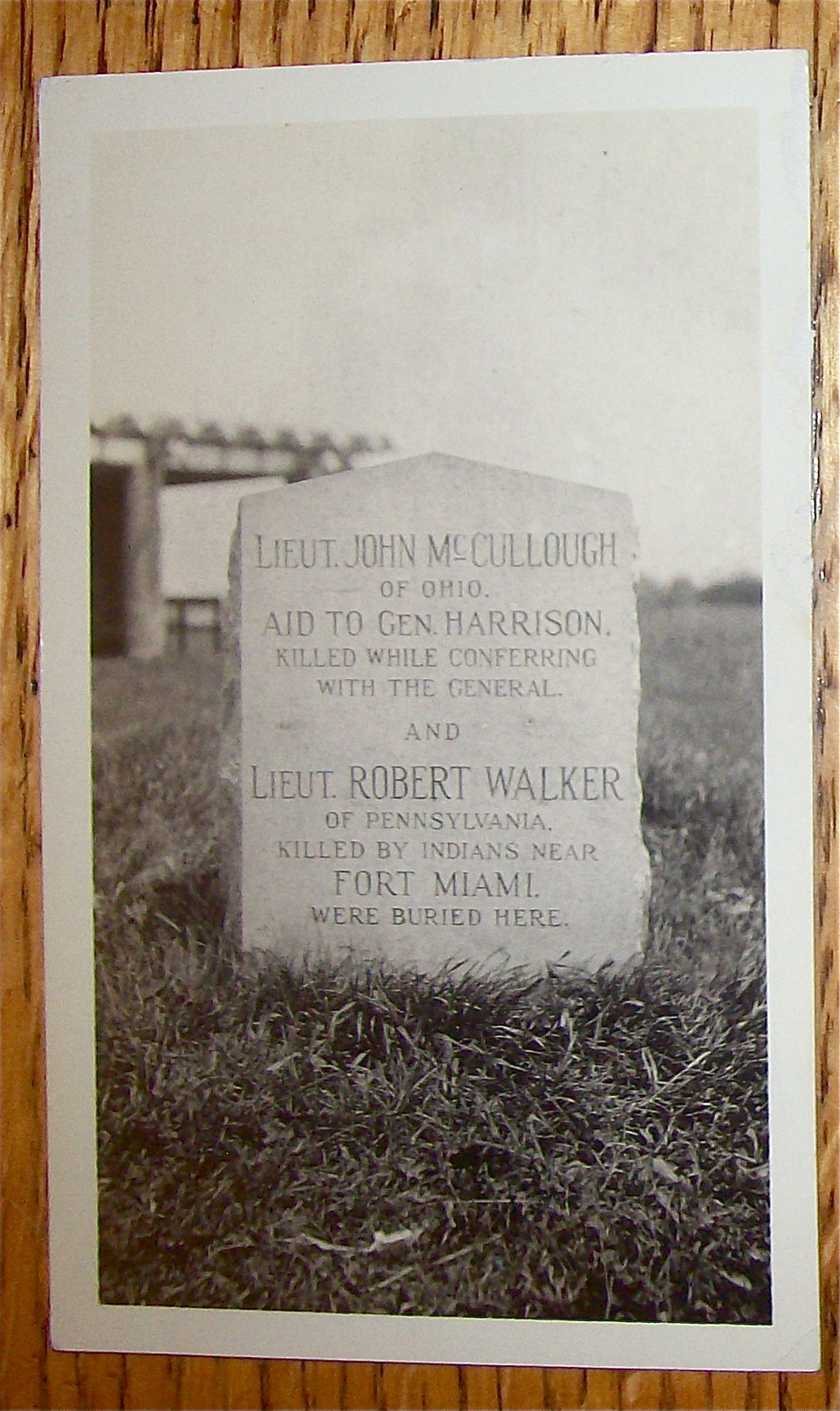 Head Stone Of John McCullough & Robert Walker Postcard