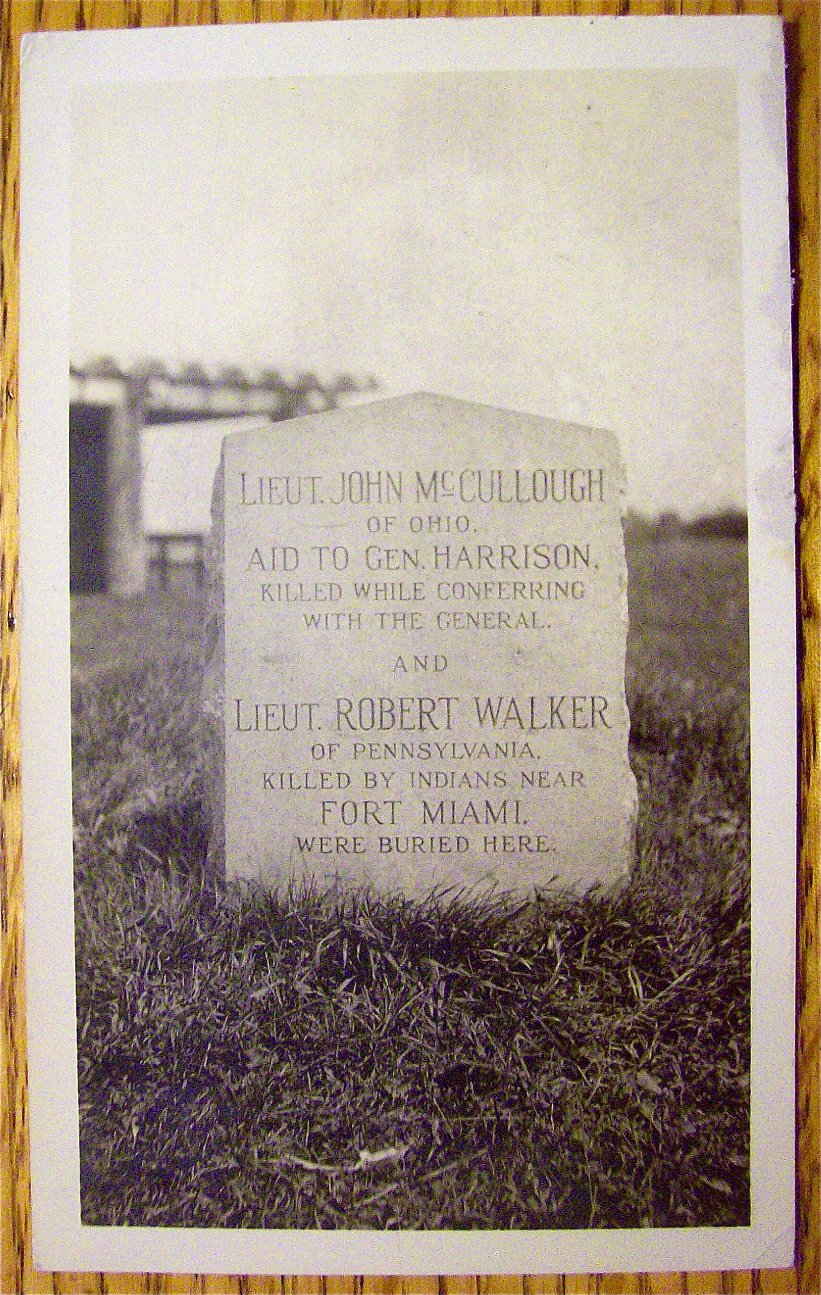 Head Stone Of John McCullough & Robert Walker Postcard