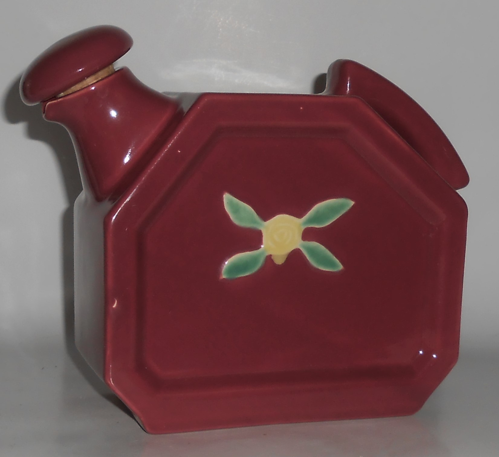 Coors Pottery Rosebud Red Water Server w/Cap