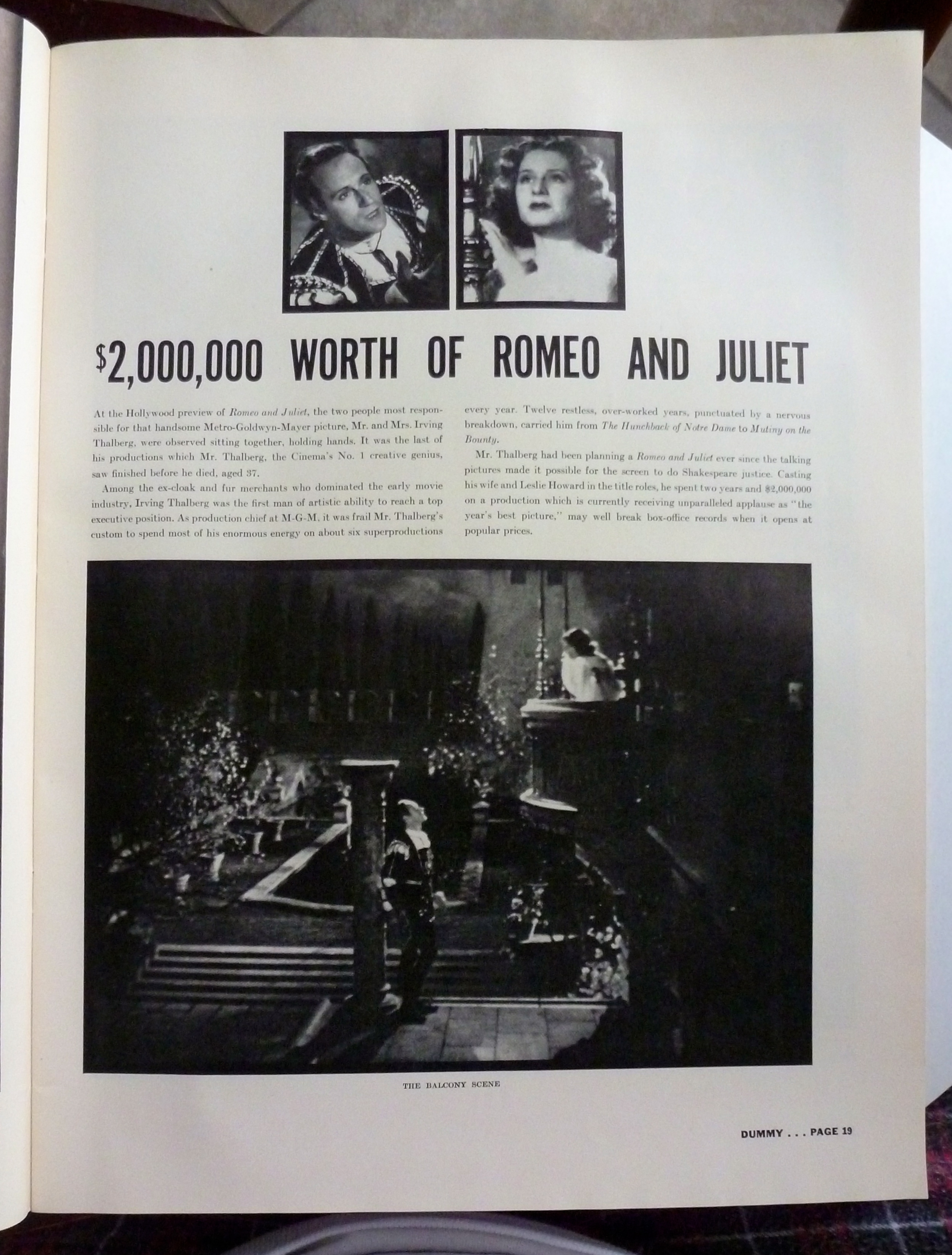 September 24, 1936 Life Magazine Rehearsal Dummy