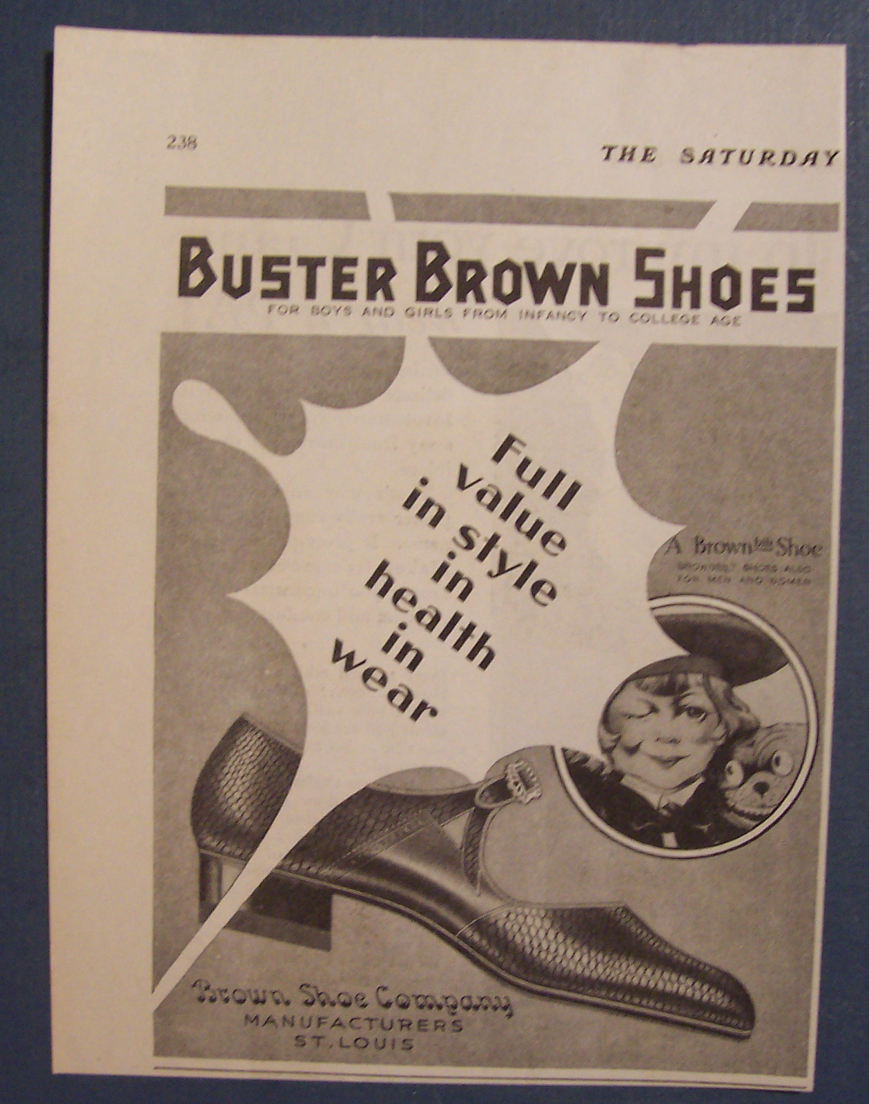1929  Buster Brown Shoes