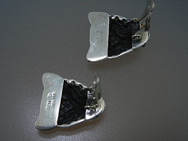 Dian Malouf 14K Gold Sterling Silver Leopard Clip Earri