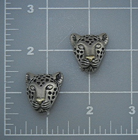 Dian Malouf 14K Gold Sterling Silver Leopard Clip Earri