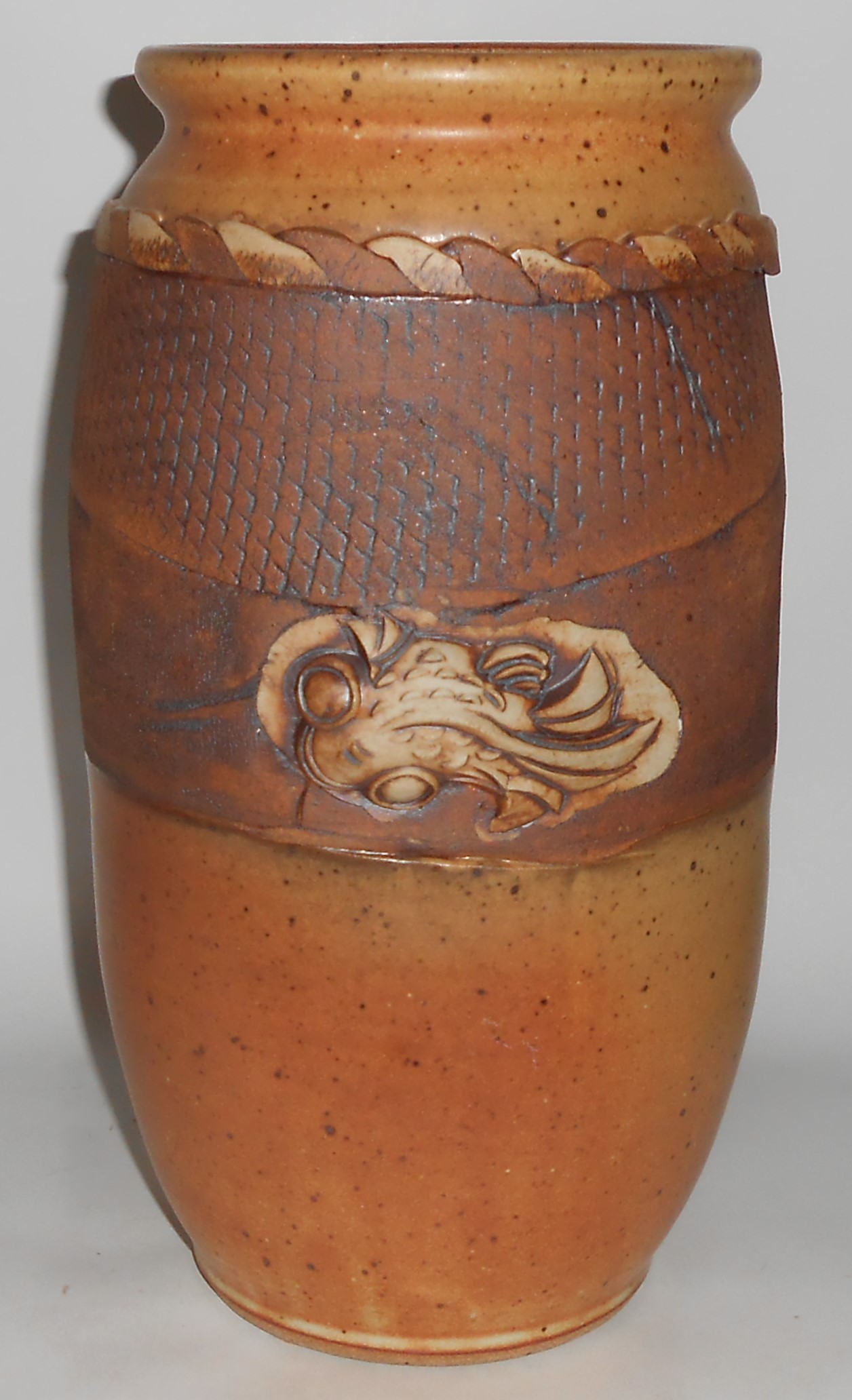 Early Bruning Studio Pottery Seattle 12-1/4in Vase
