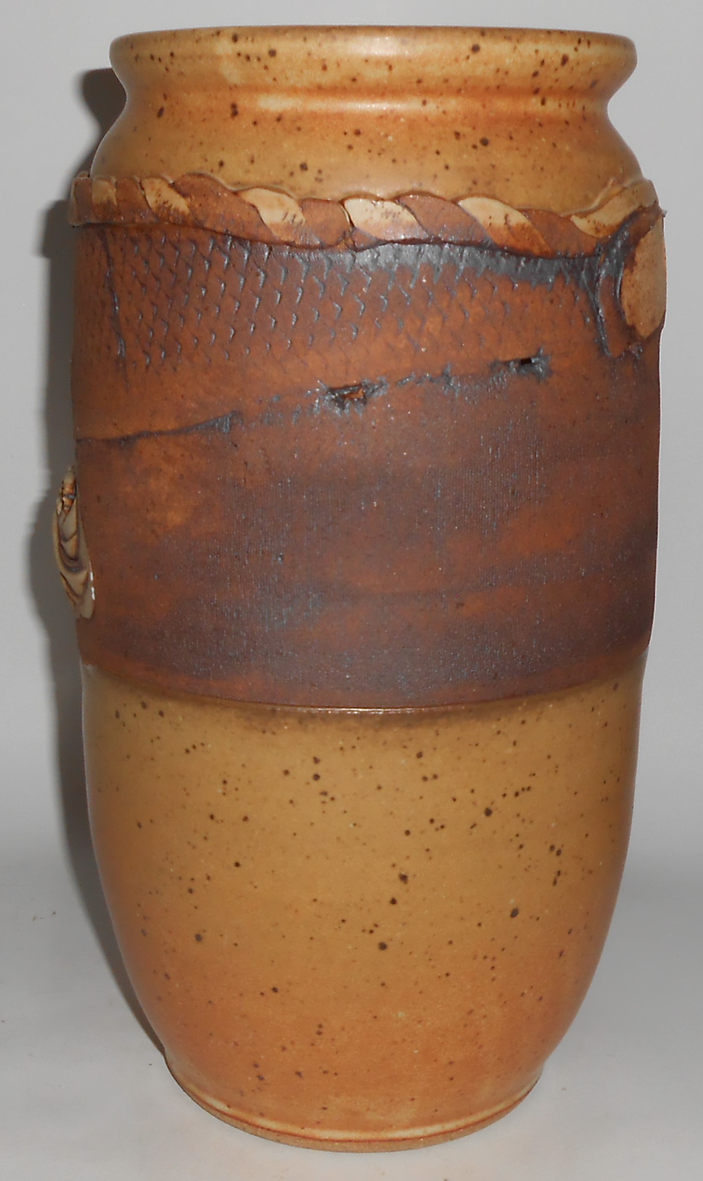 Early Bruning Studio Pottery Seattle 12-1/4in Vase