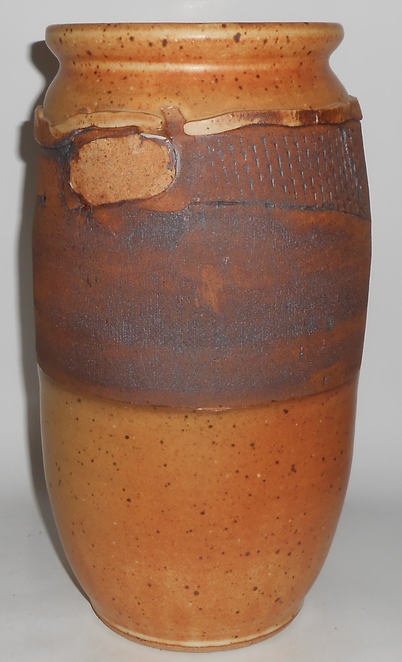 Early Bruning Studio Pottery Seattle 12-1/4in Vase