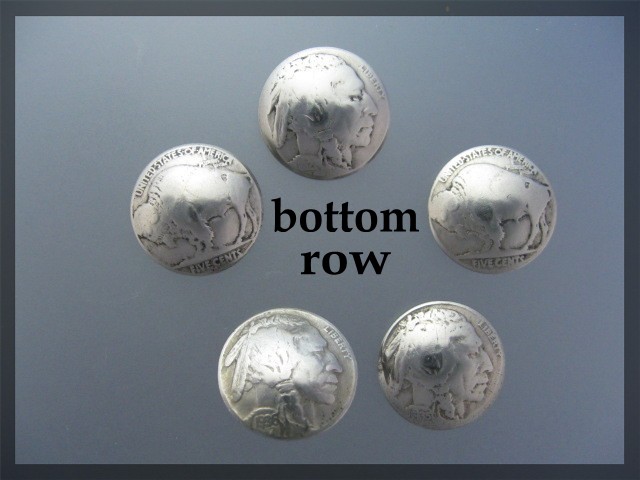 Buffalo & Indian Head  Silver Buttons 12