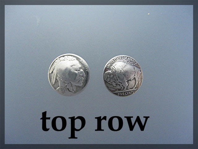 Buffalo & Indian Head  Silver Buttons 12