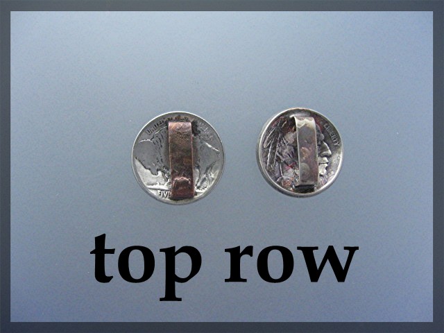 Buffalo & Indian Head  Silver Buttons 12