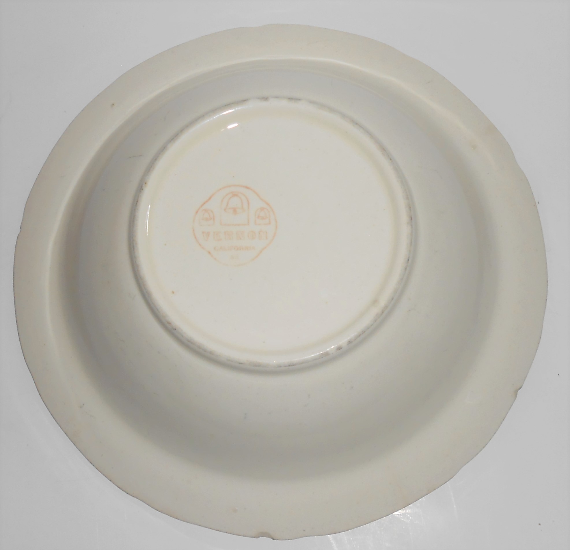 Early Poxon Vernon Pottery Basket W/Floral Garland Veg