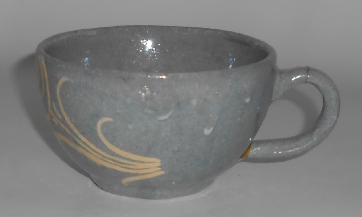 Vintage Mexico Tlaquepaque Pottery Floral Decorated Cup