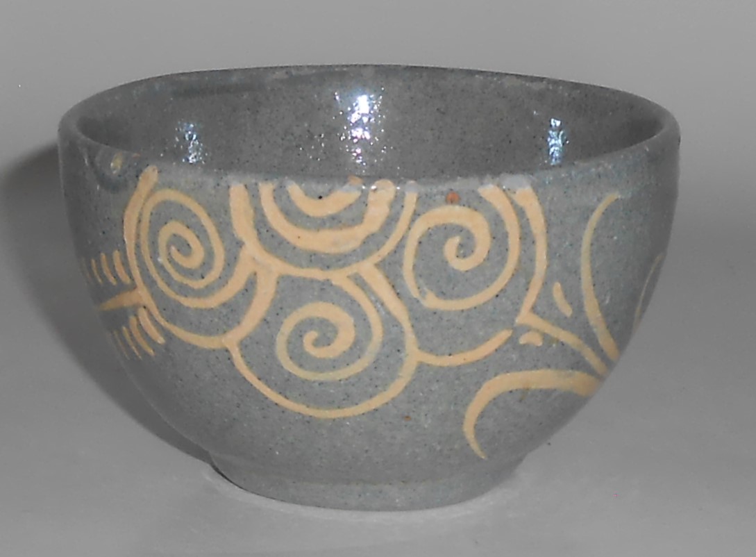 Vintage Mexico Tlaquepaque Pottery Floral Decorated Cup