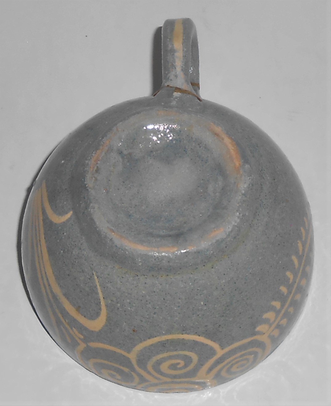 Vintage Mexico Tlaquepaque Pottery Floral Decorated Cup