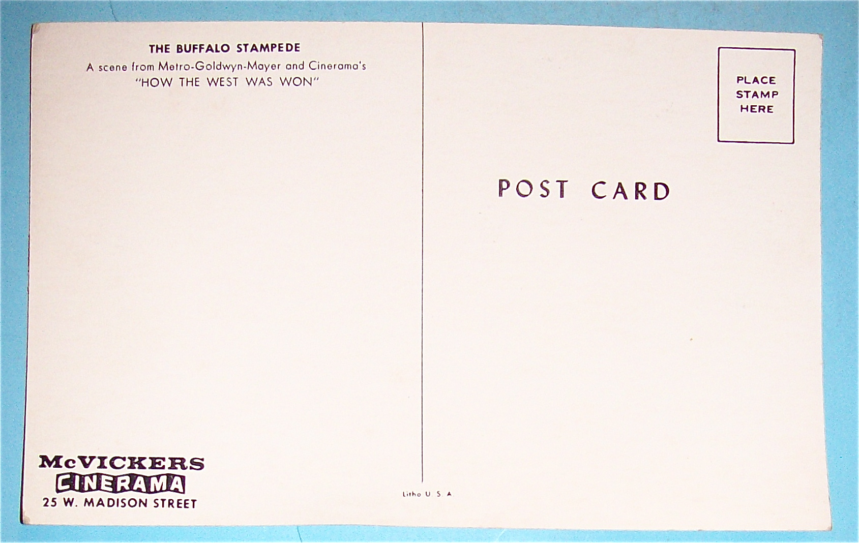 How The West Was Won Movie Postcard