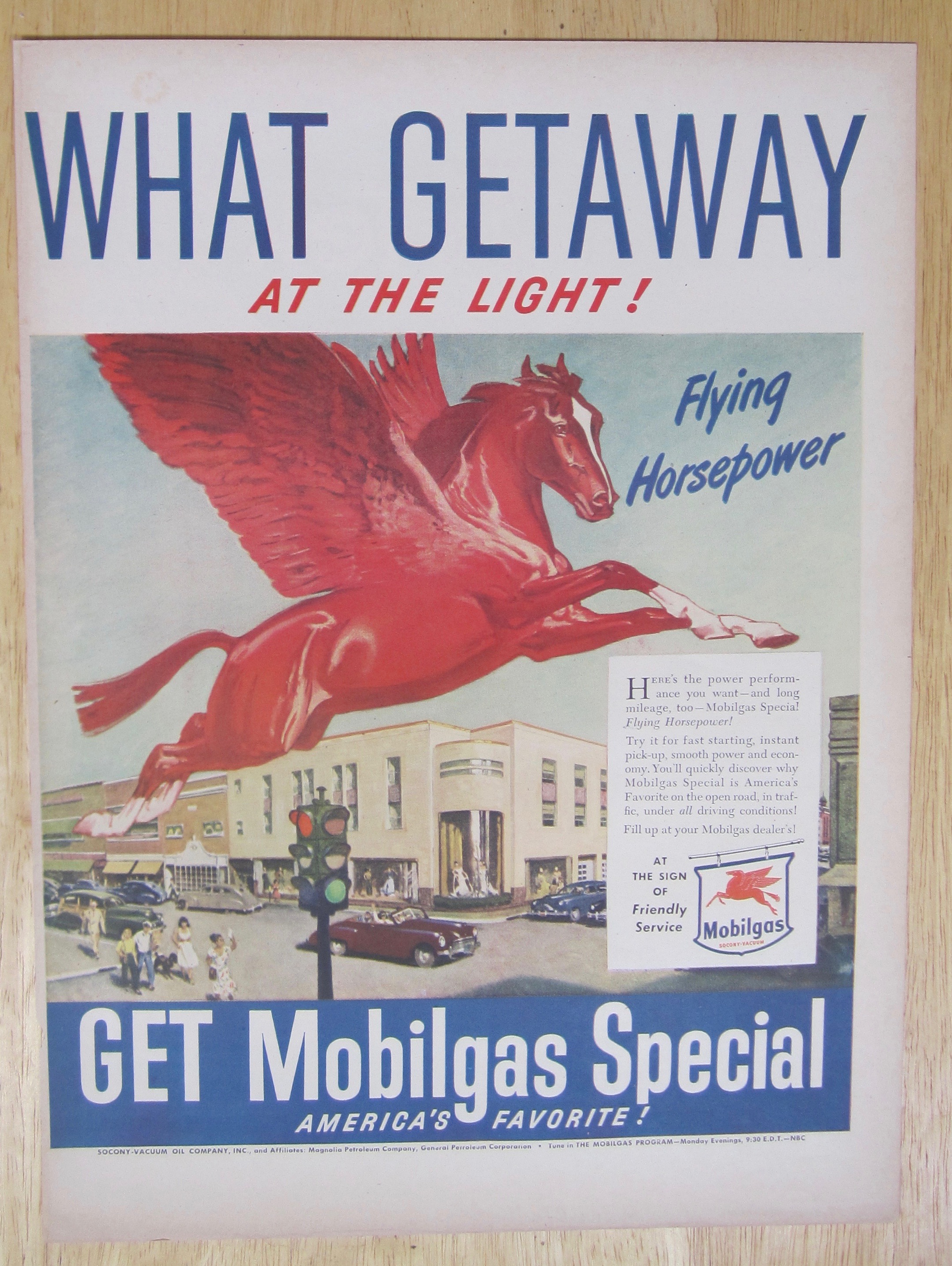 1947 Mobilgas with the Flying Pegasus (Horsepower)