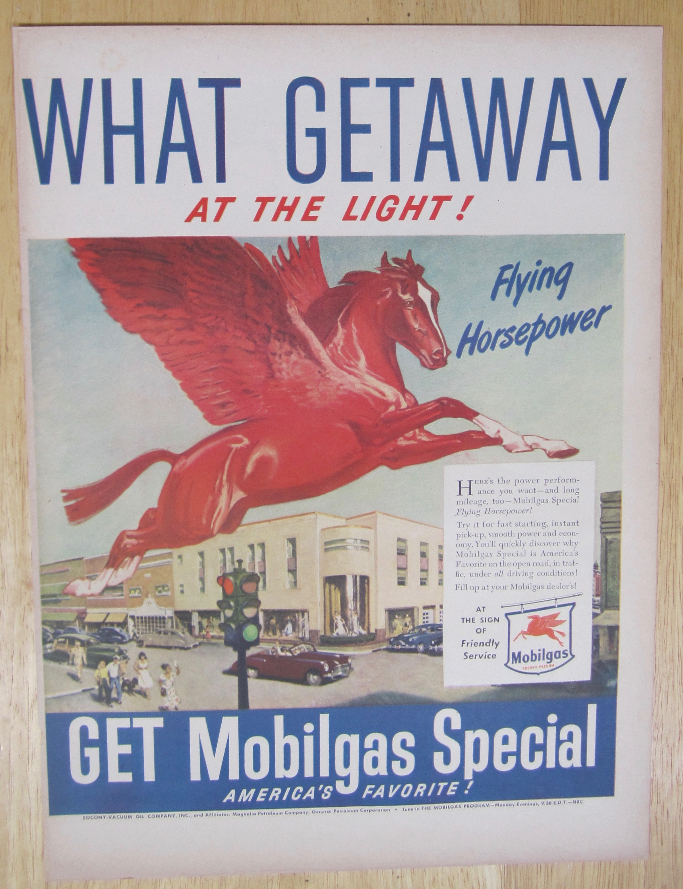 1947 Mobilgas with the Flying Pegasus (Horsepower)