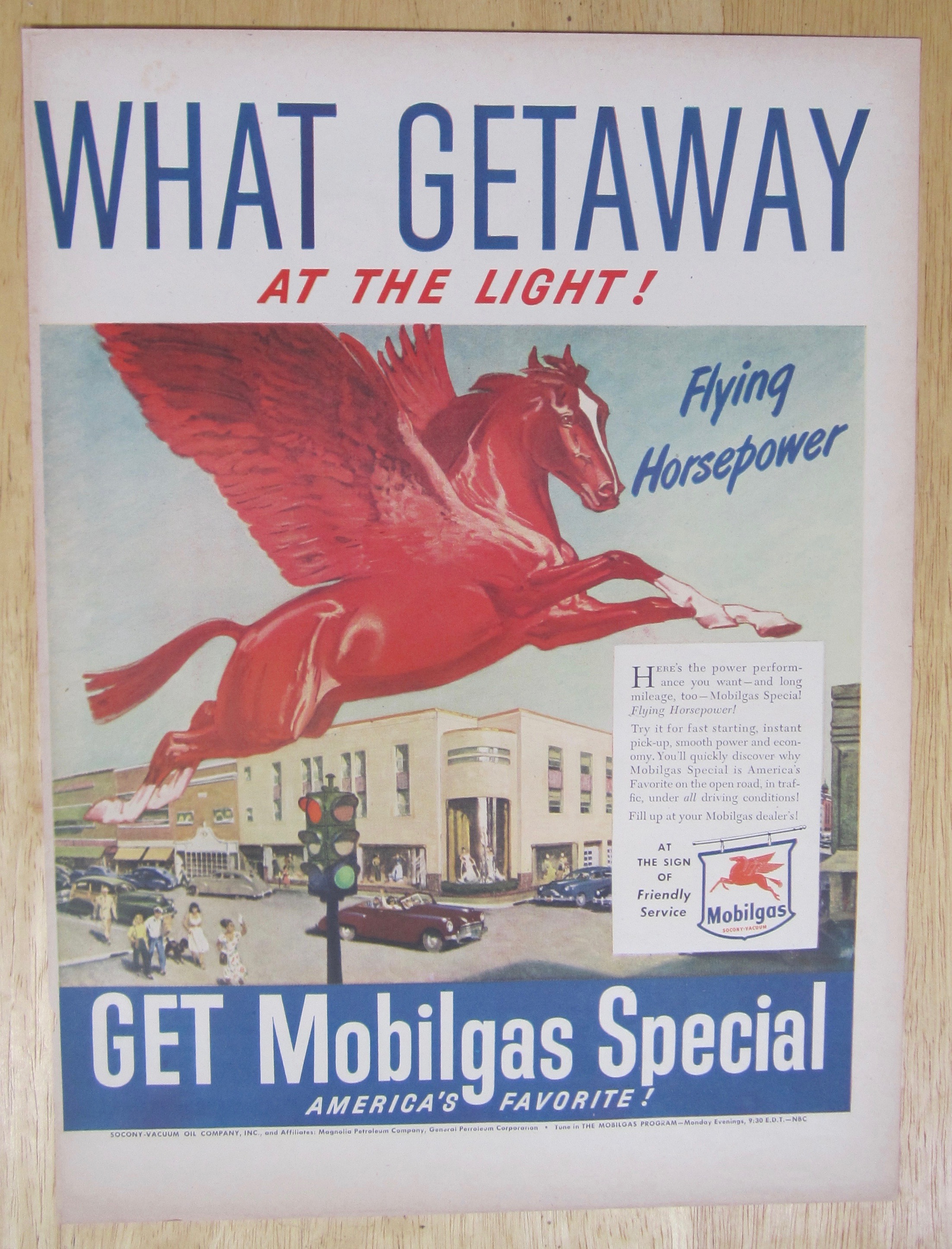 1947 Mobilgas with the Flying Pegasus (Horsepower)
