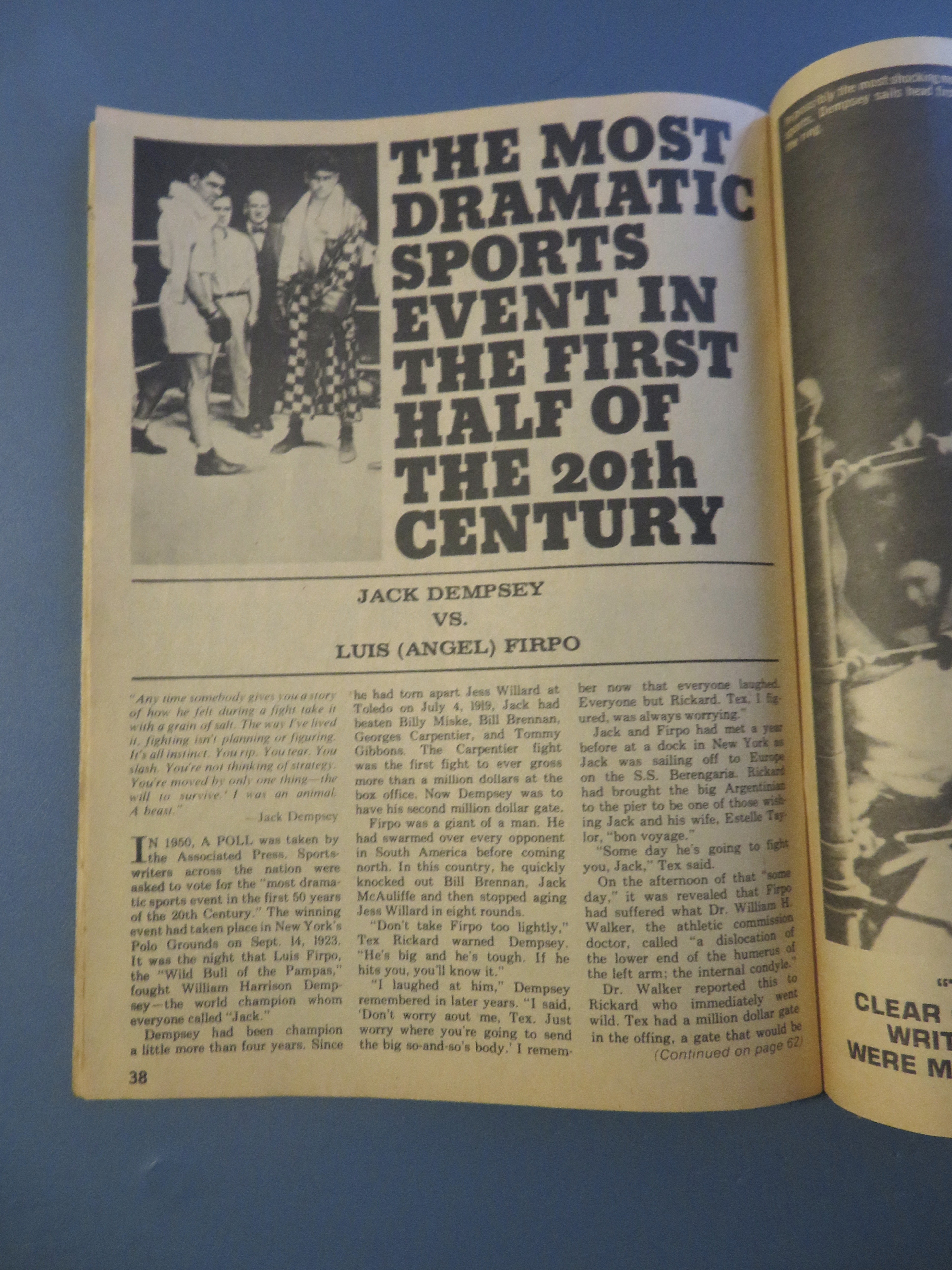 Big Book Of Boxing Magazine November 1982 Jack Dempsey