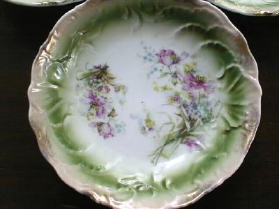 Ornate Berry Bowls German Bone China Floral