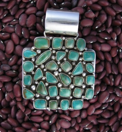 Ella Peter Kingman Turquoise Sterling Silver Pendant