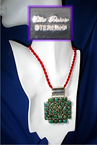 Ella Peter Kingman Turquoise Sterling Silver Pendant