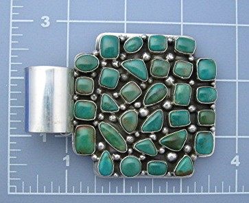 Ella Peter Kingman Turquoise Sterling Silver Pendant