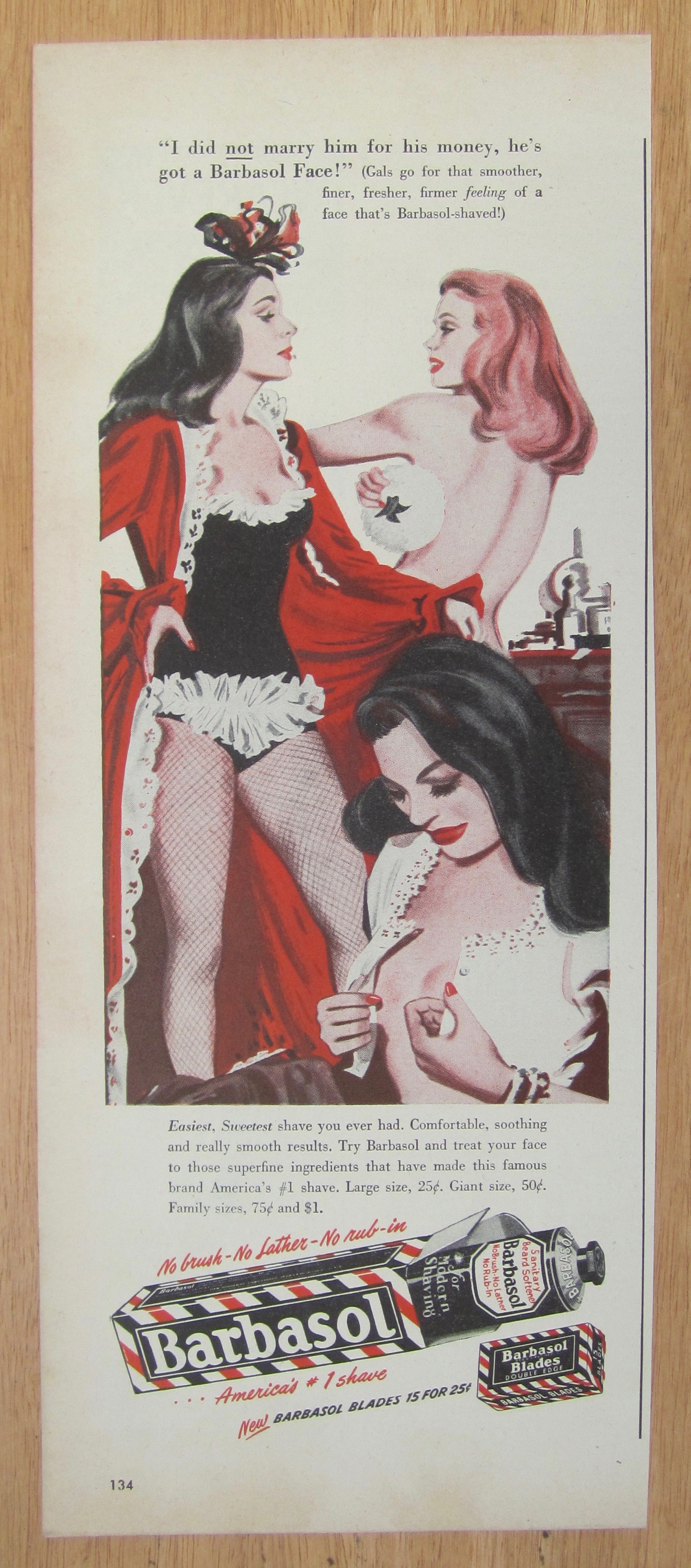 1946 Barbasol with Show Girls Getting Dressed