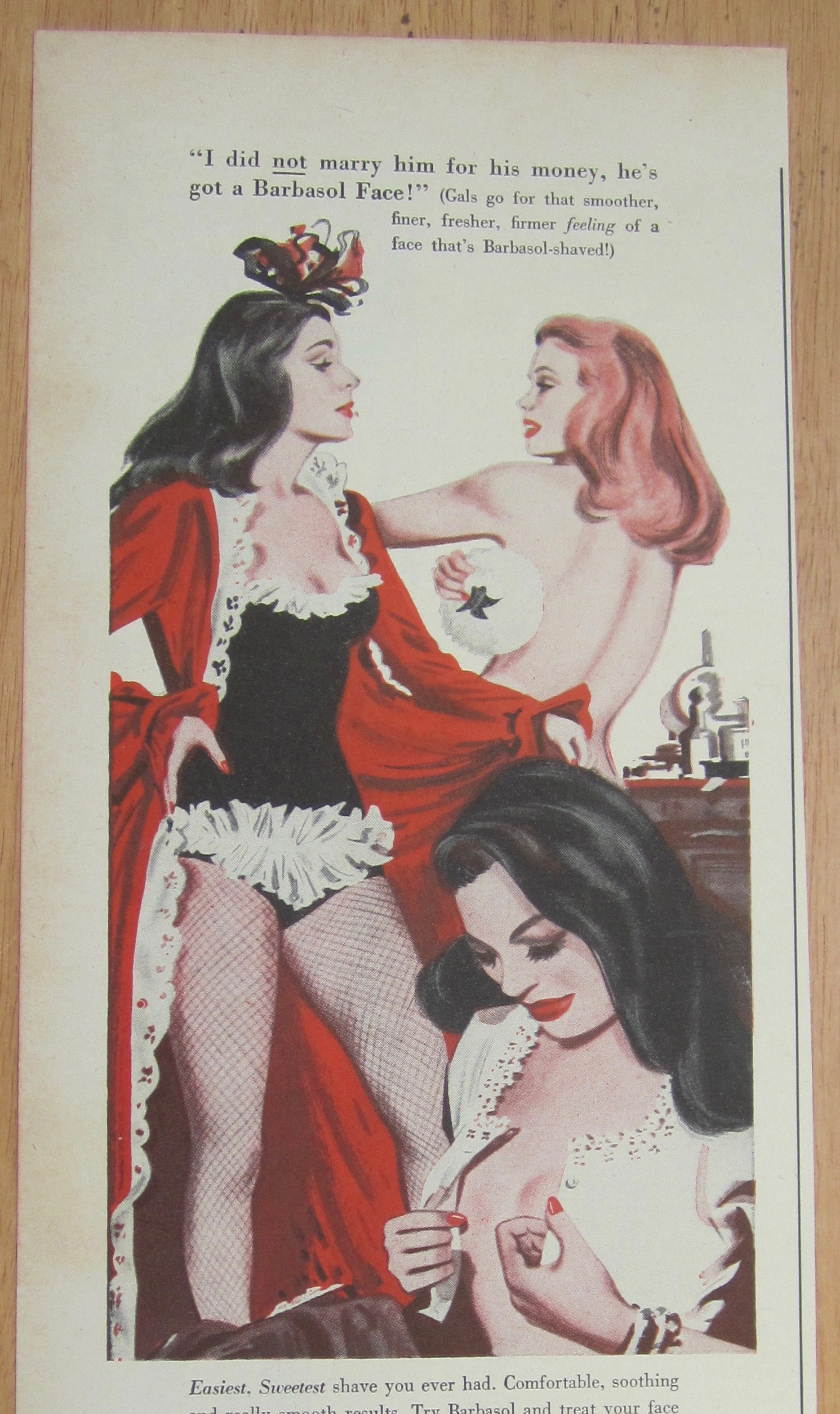 1946 Barbasol with Show Girls Getting Dressed