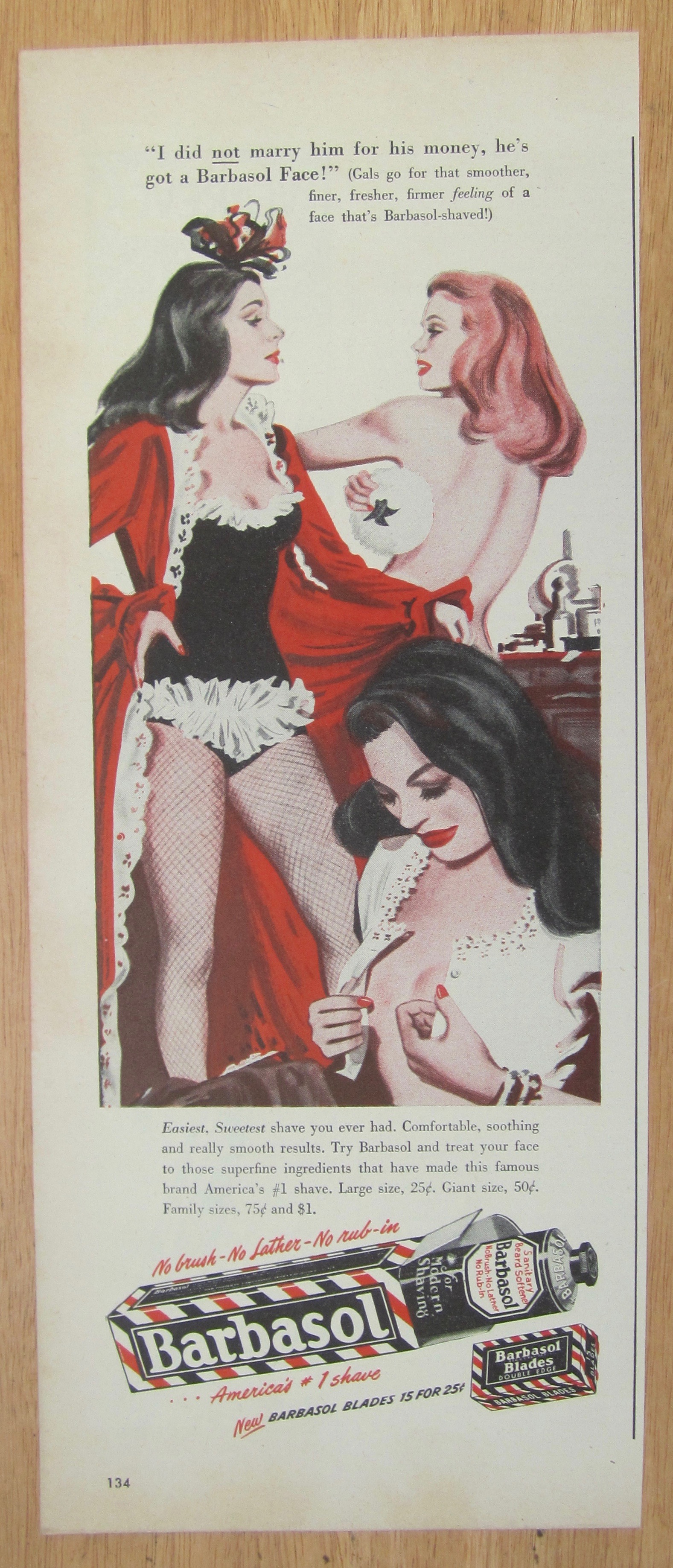 1946 Barbasol with Show Girls Getting Dressed