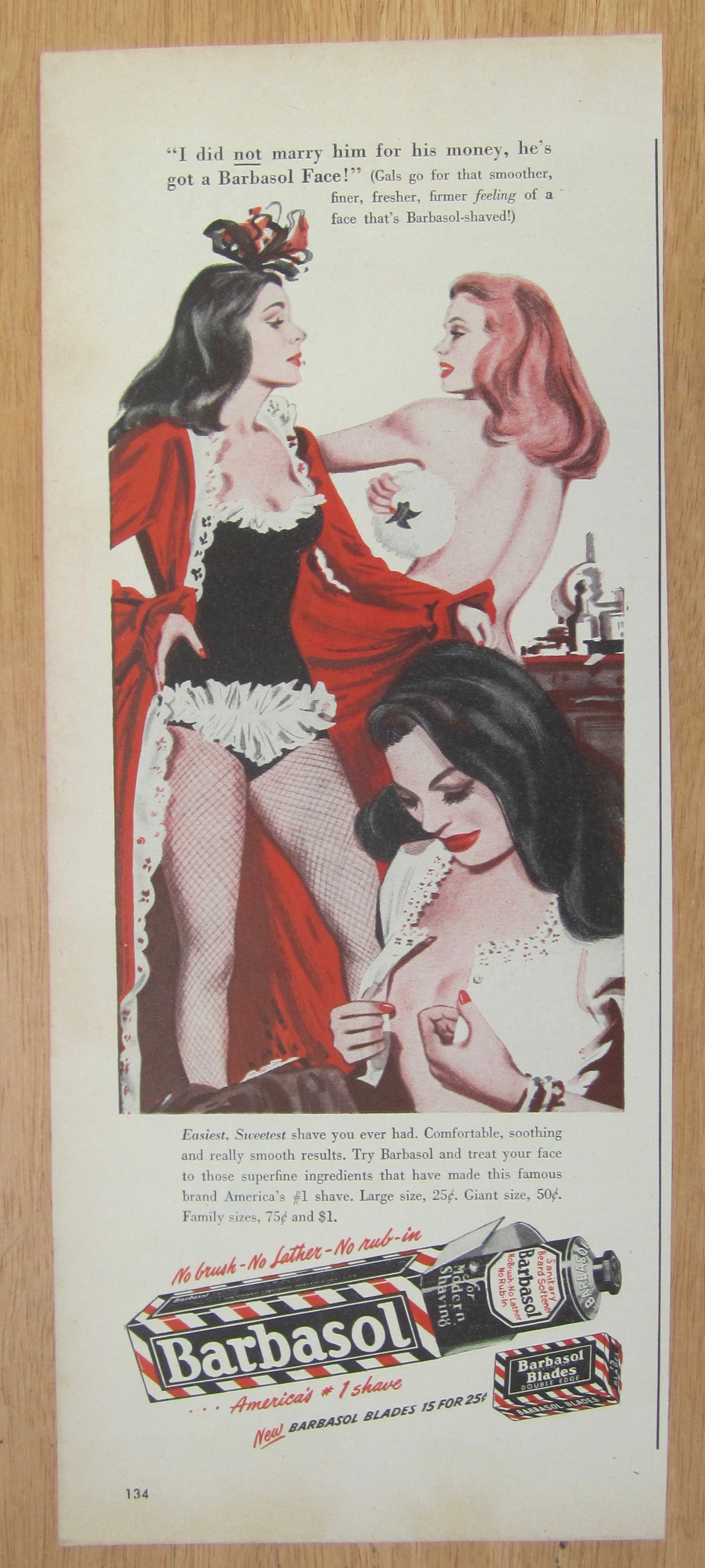 1946 Barbasol with Show Girls Getting Dressed