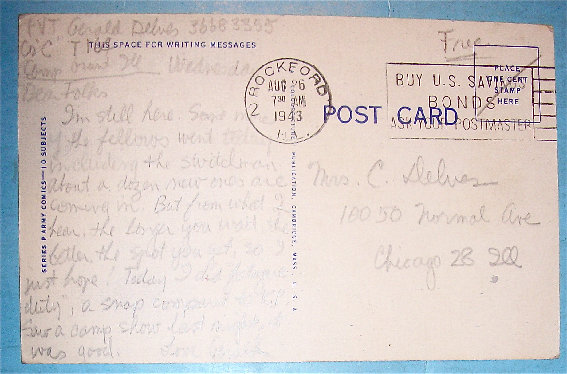 Soldier Getting Hit In Nose By Gun Postcard