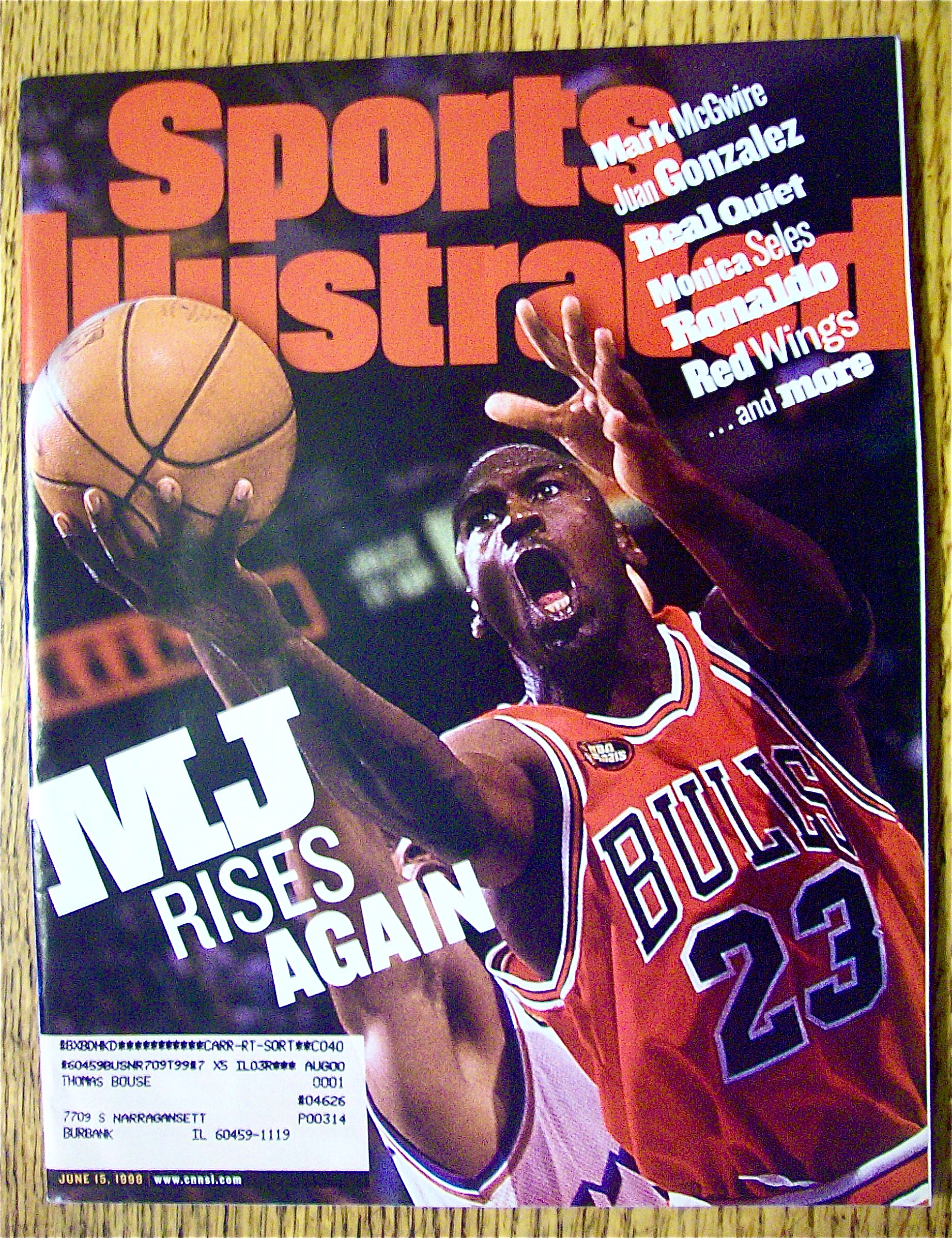 Sport Illustrated Magazine June 15, 1998 MJ Rises Again