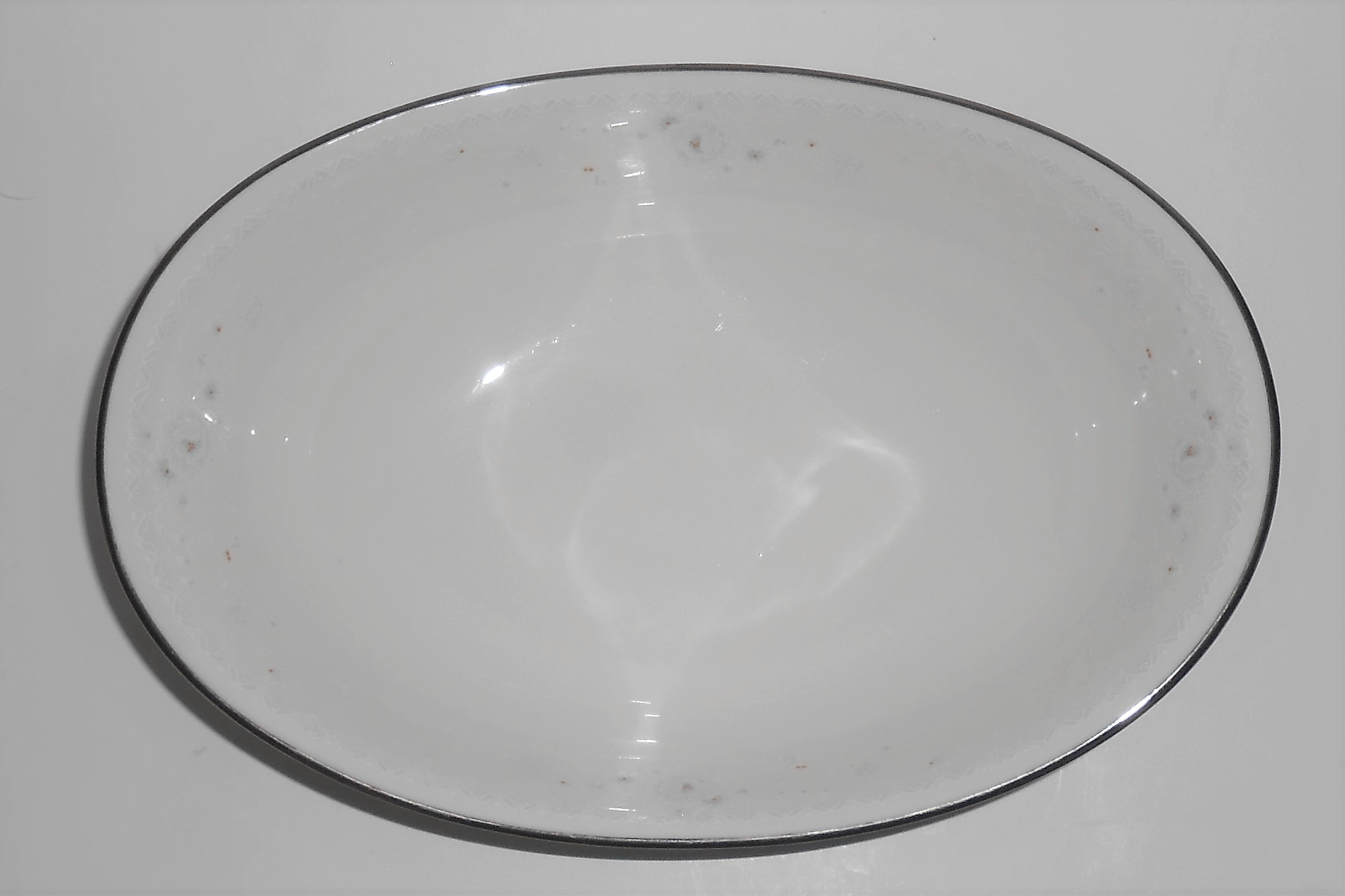 Noritake China Porcelain Platinum 7265 Baldwin Oval Veg
