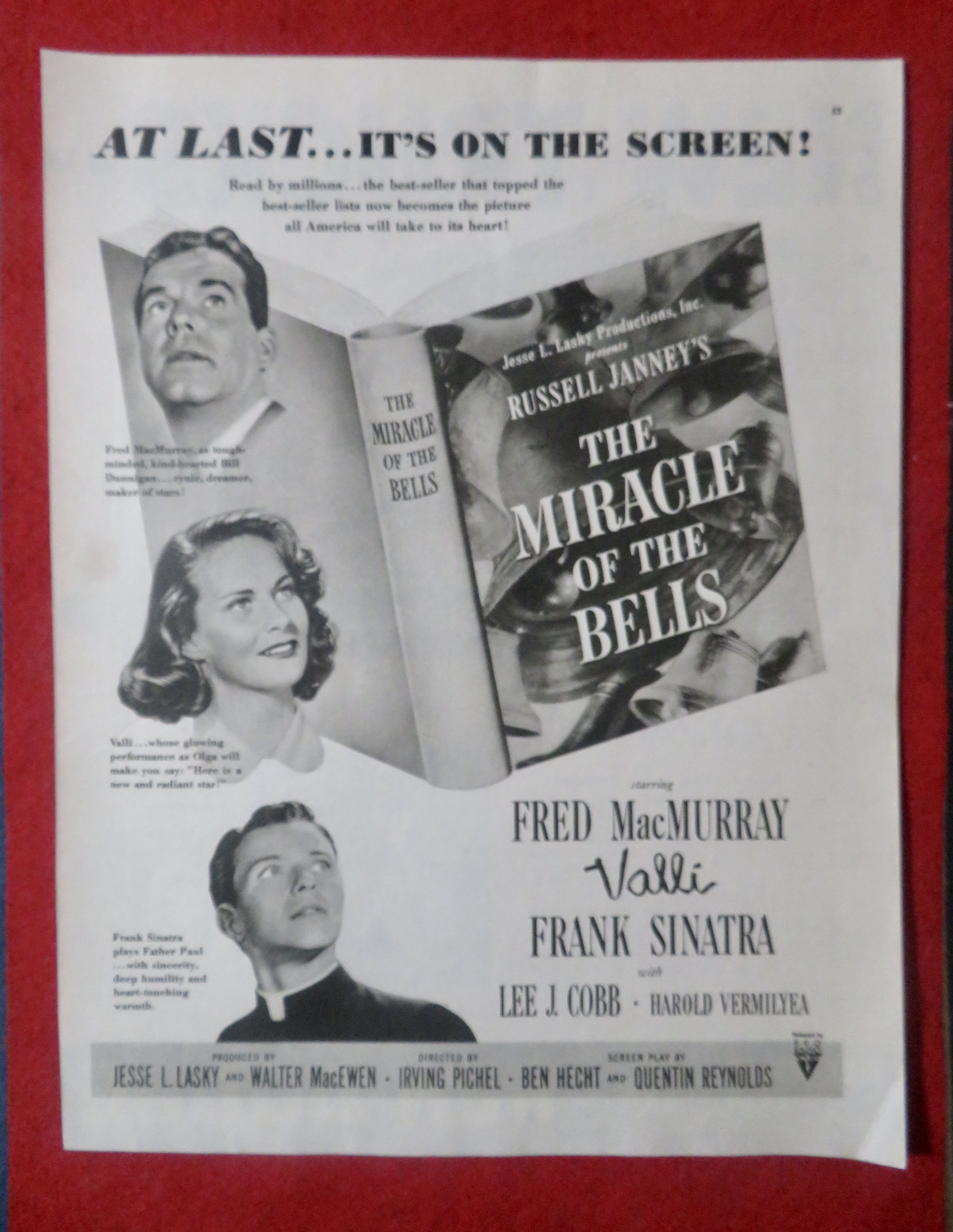 1948 The Miracle Of The Bells with MacMurray & Sinatra