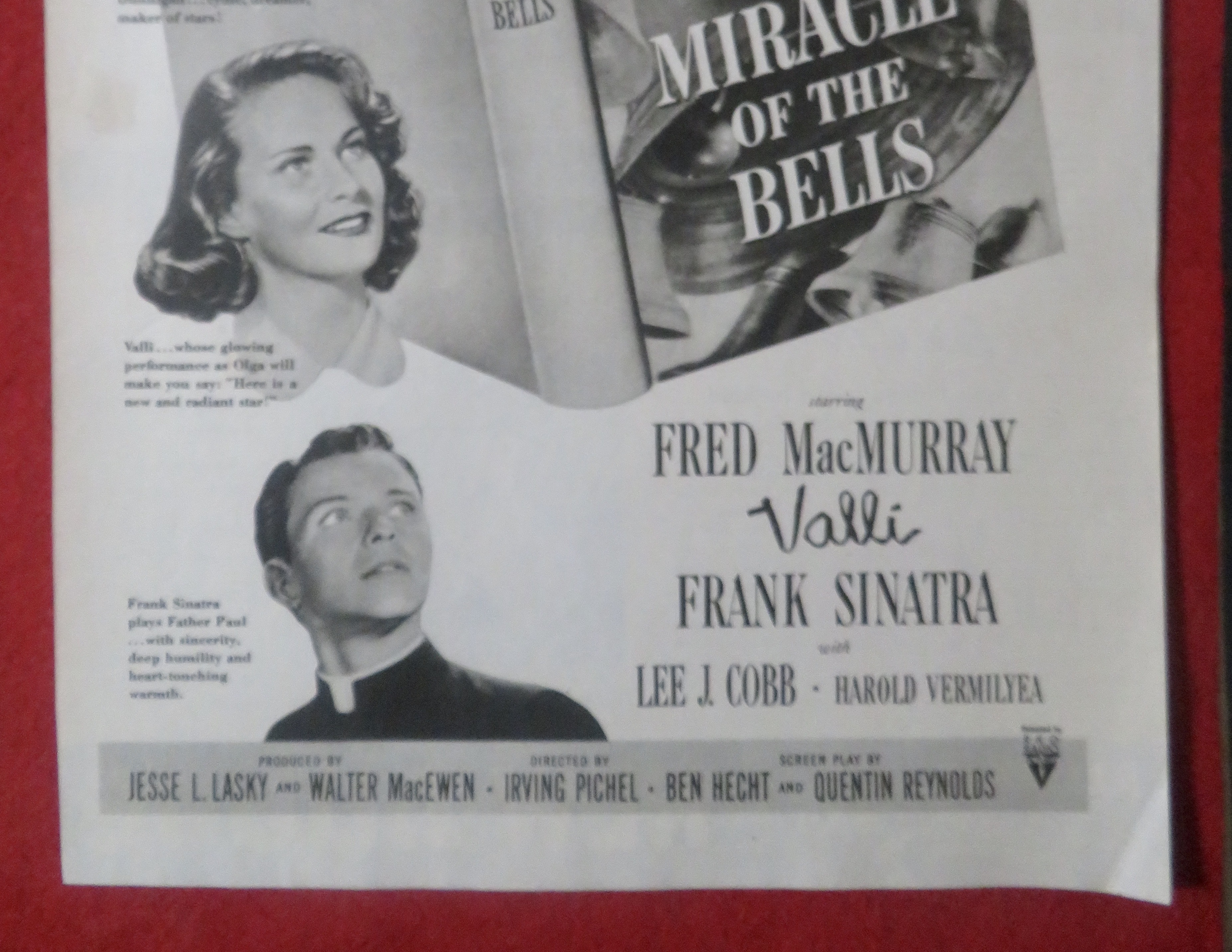 1948 The Miracle Of The Bells with MacMurray & Sinatra