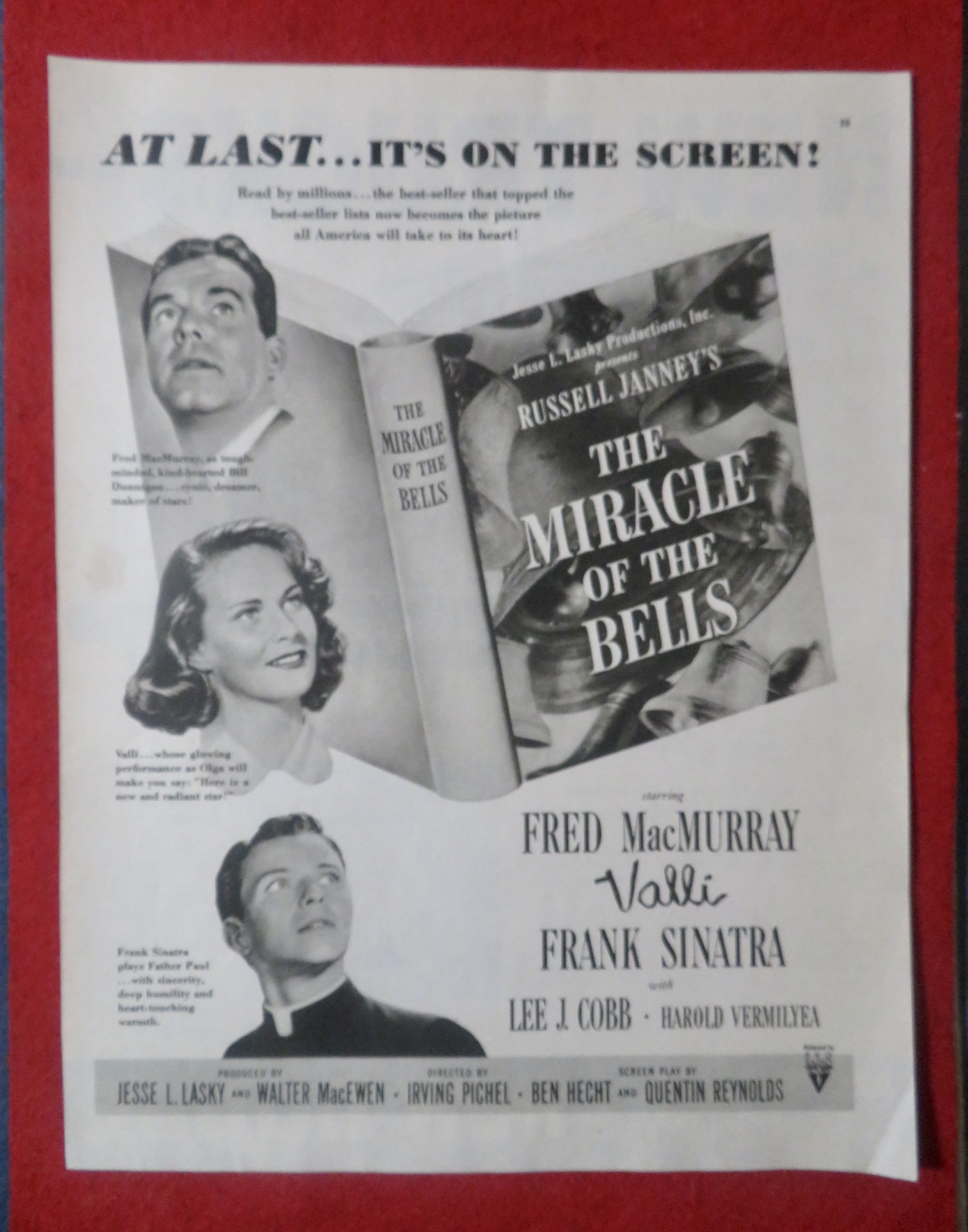 1948 The Miracle Of The Bells with MacMurray & Sinatra