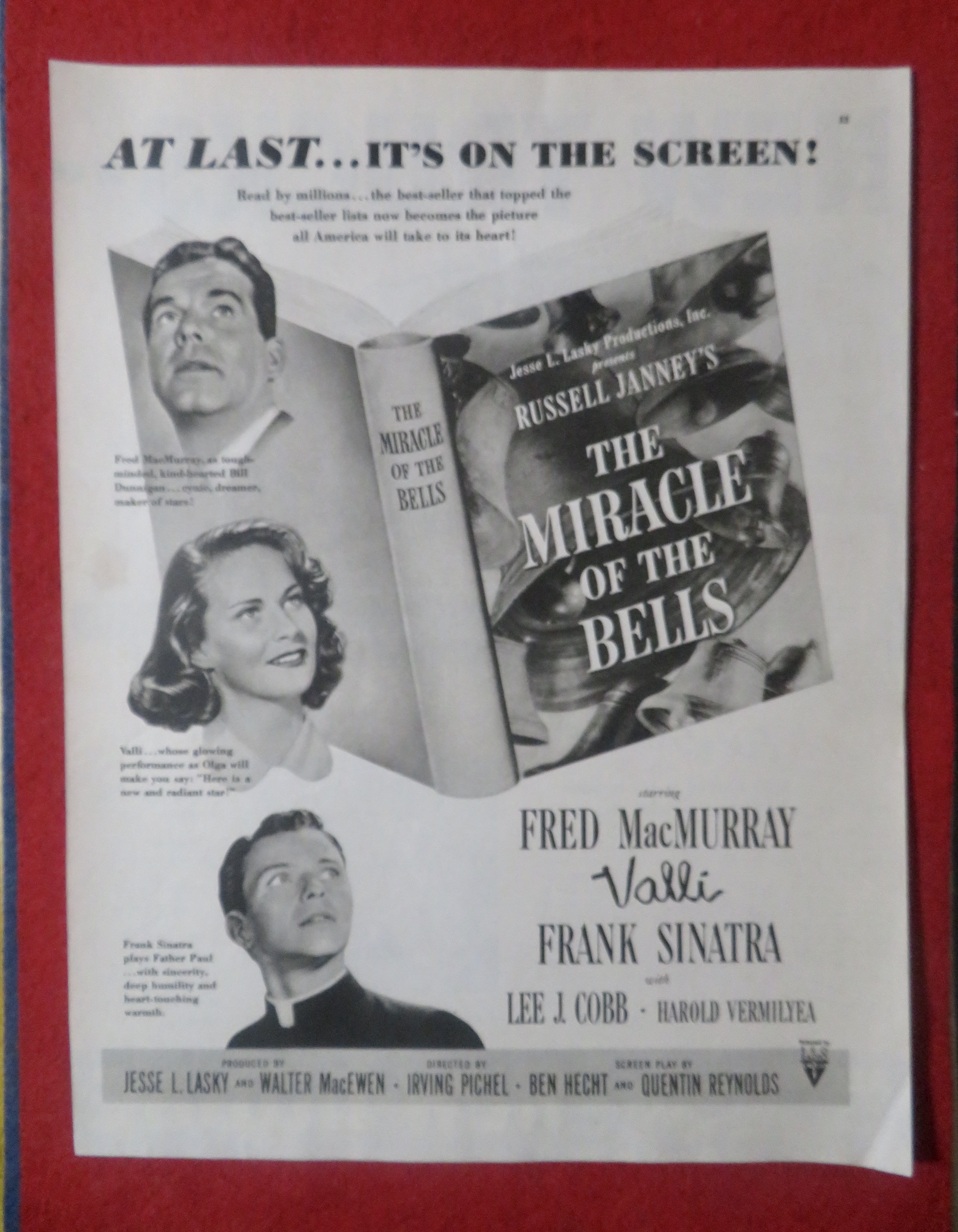 1948 The Miracle Of The Bells with MacMurray & Sinatra