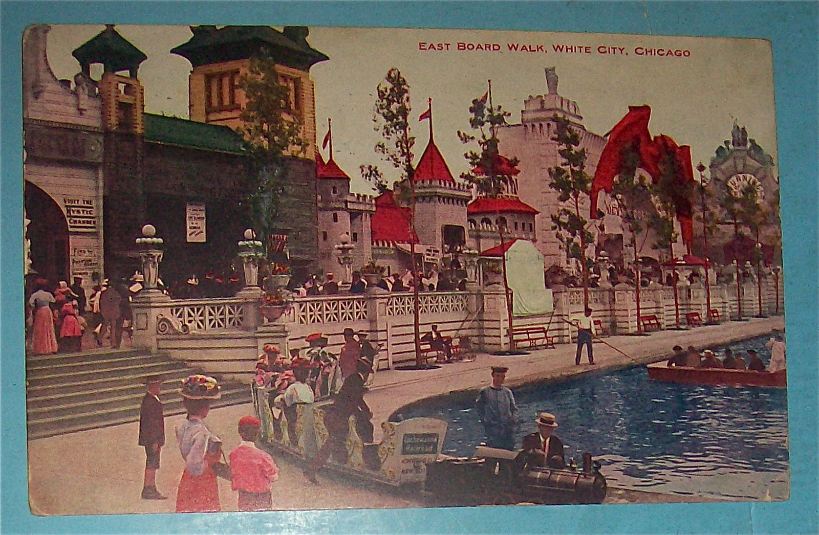 East Board Walk In White City, Chicago Postcard