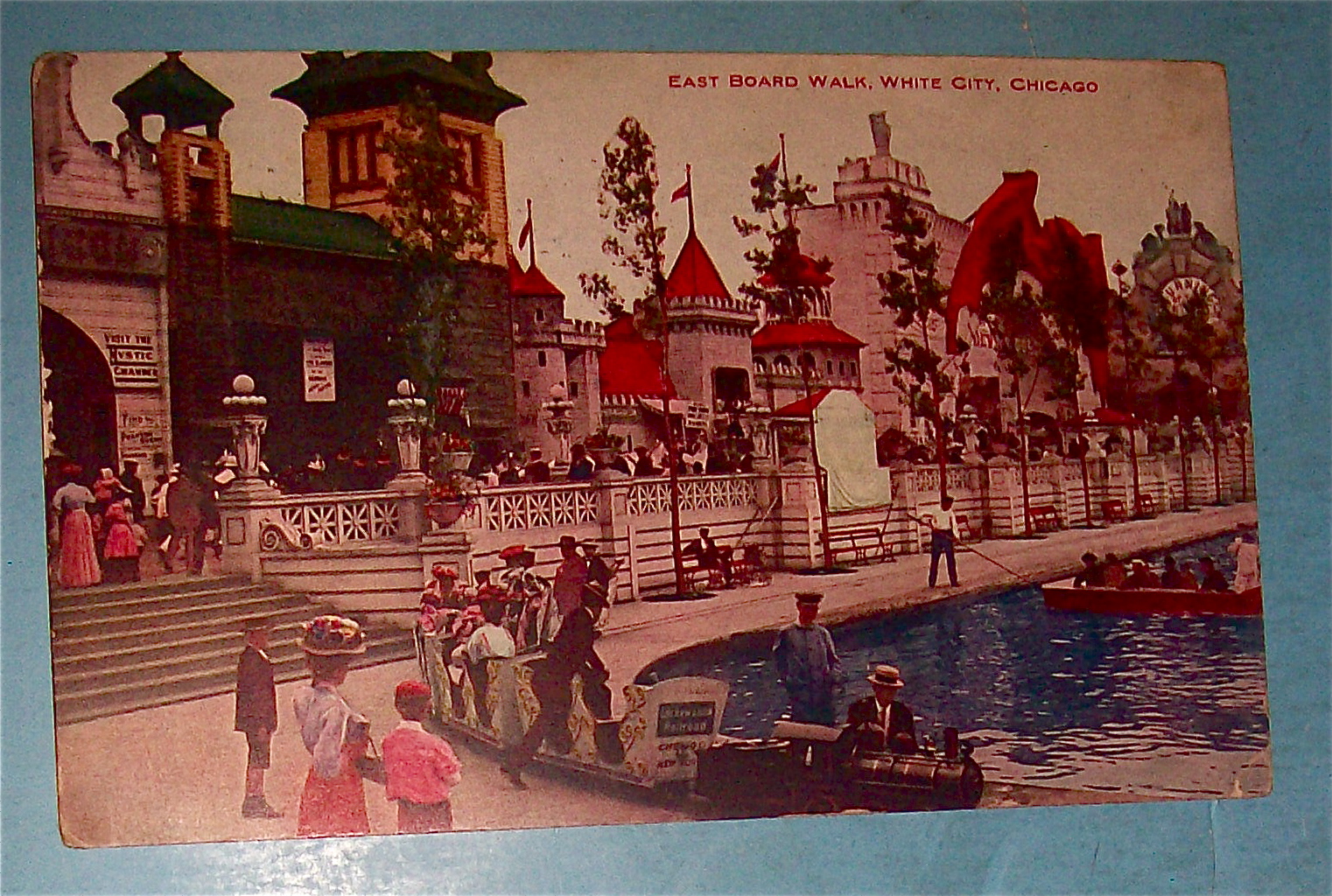 East Board Walk In White City, Chicago Postcard