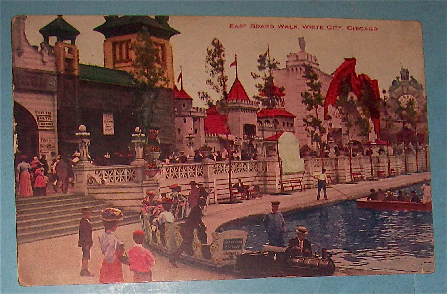 East Board Walk In White City, Chicago Postcard
