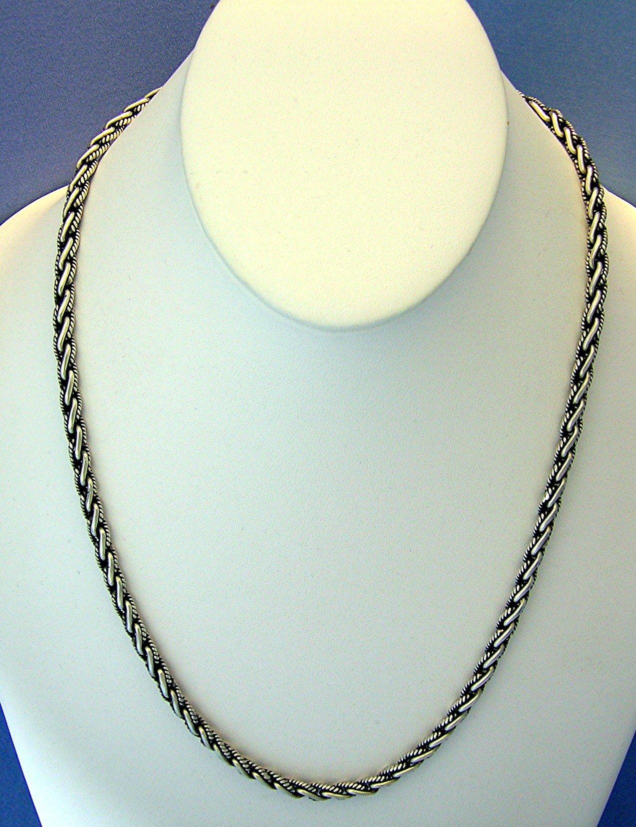 Sterling Silver 22 inch chain 60 grams Hook Clasp
