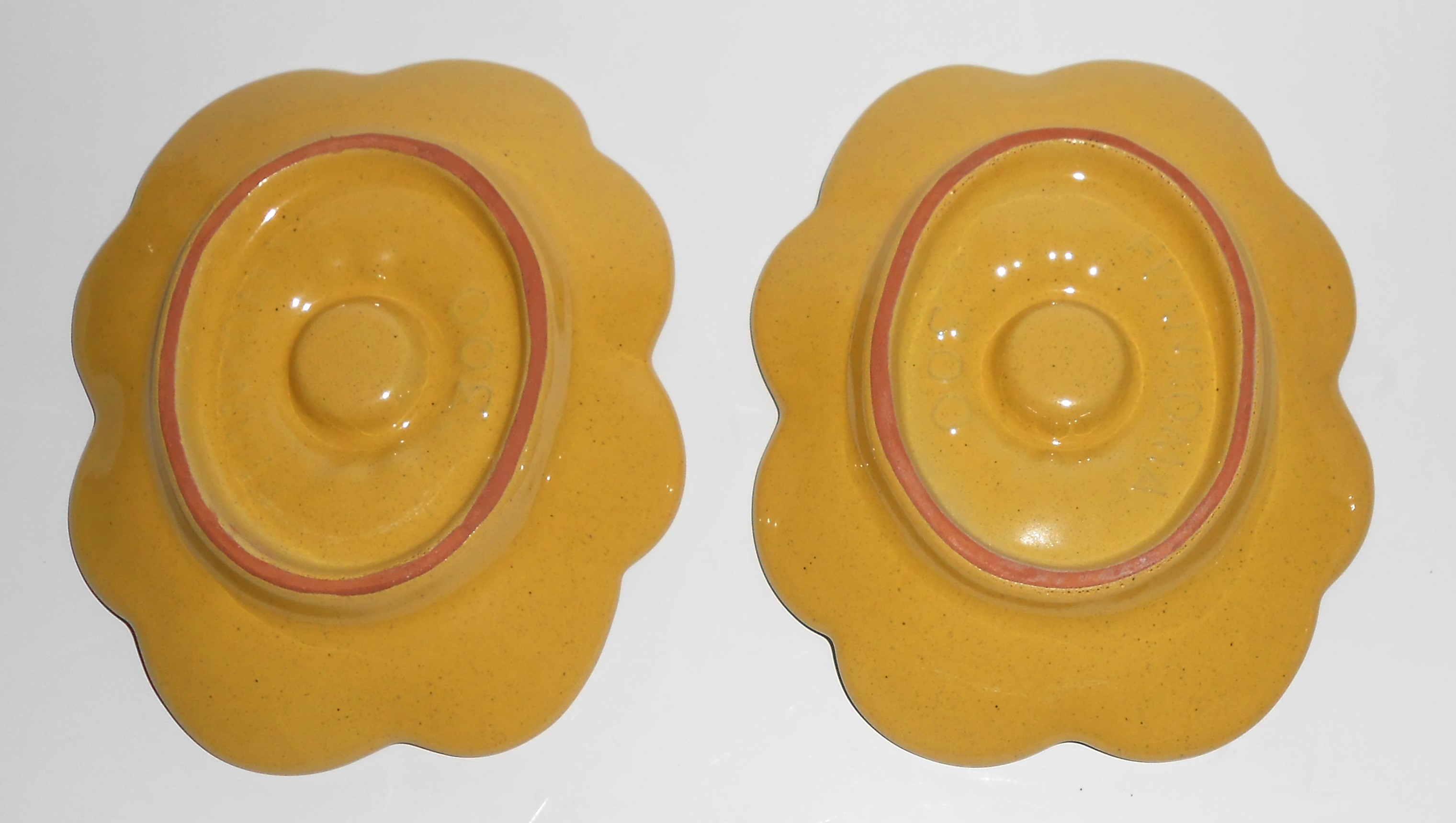 VINTAGE Frankoma Pottery Plainsman Autumn Yellow Candle