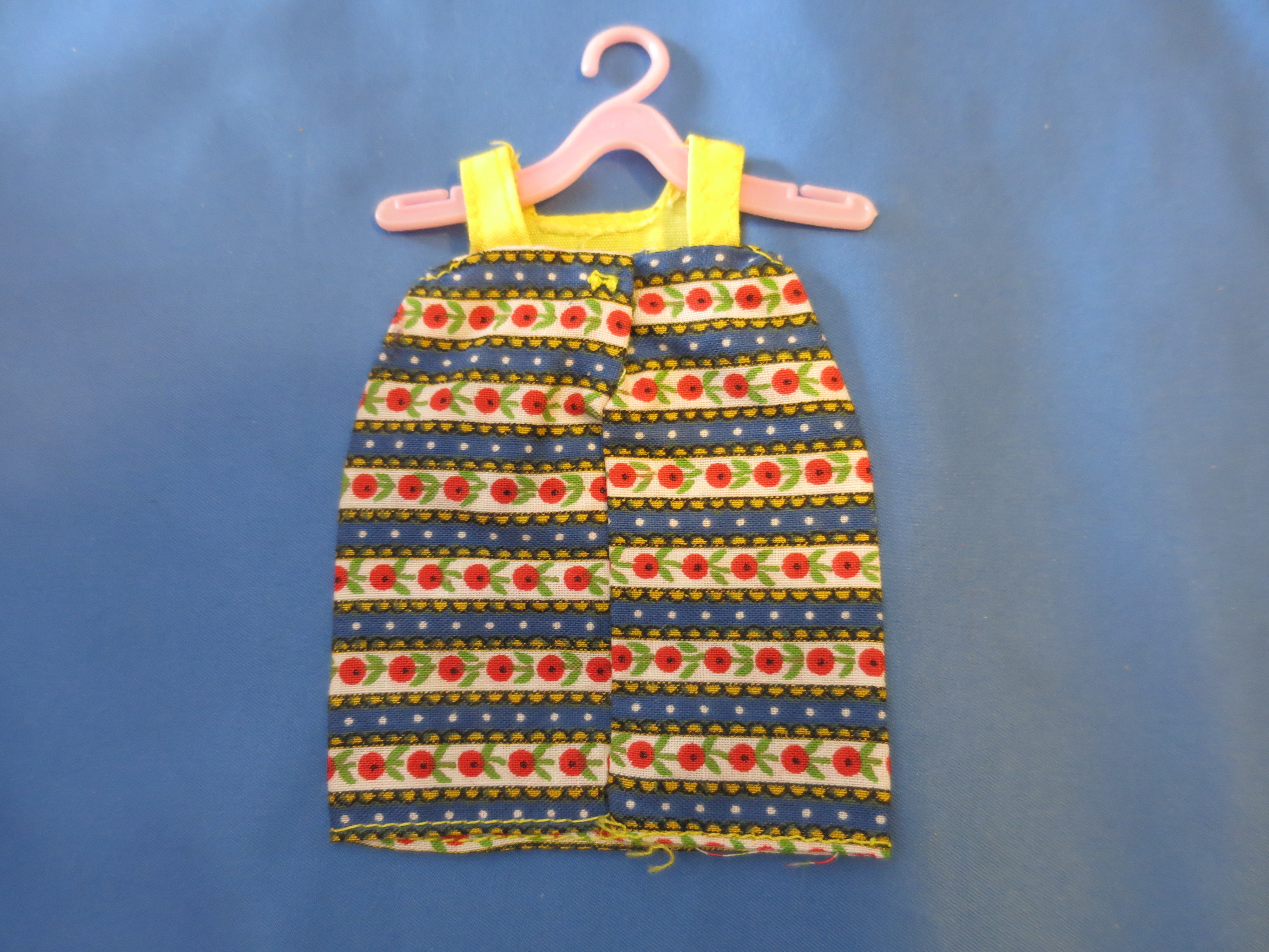 Vintage Barbie Doll Tank top and hanger Poppy floral striped