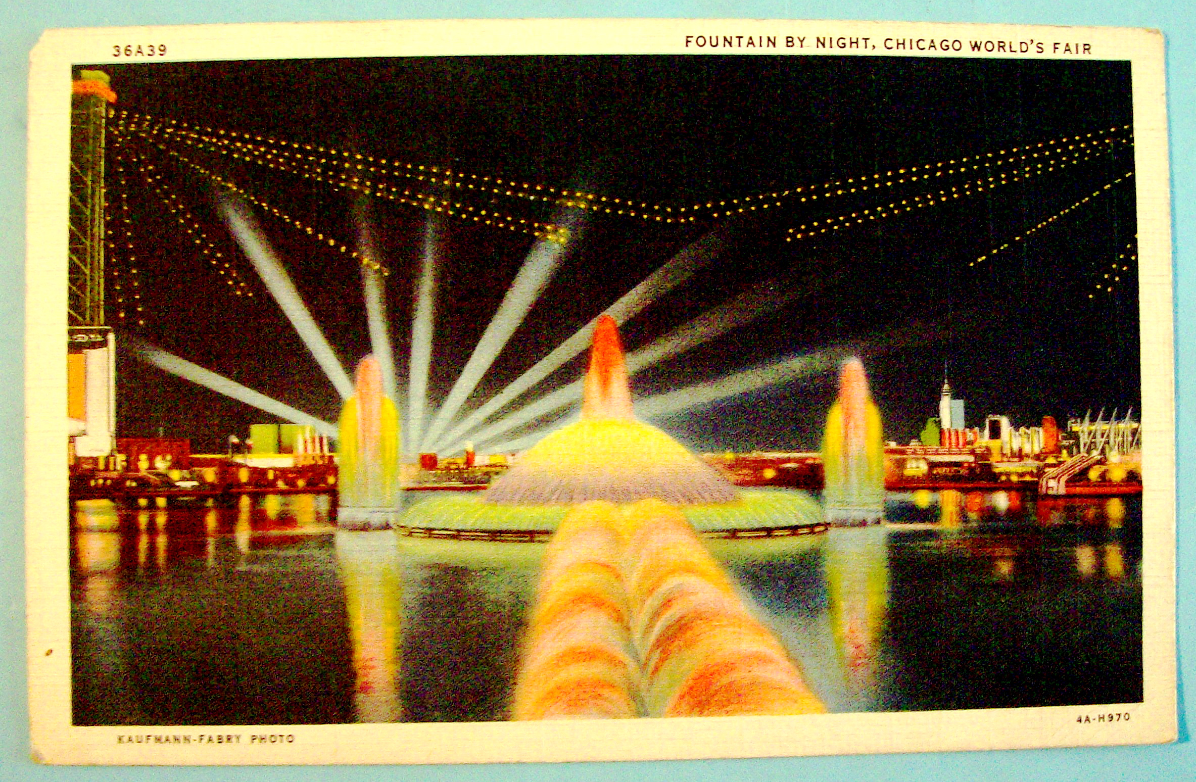 Fountain By Night Postcard (Chicago World's Fair)