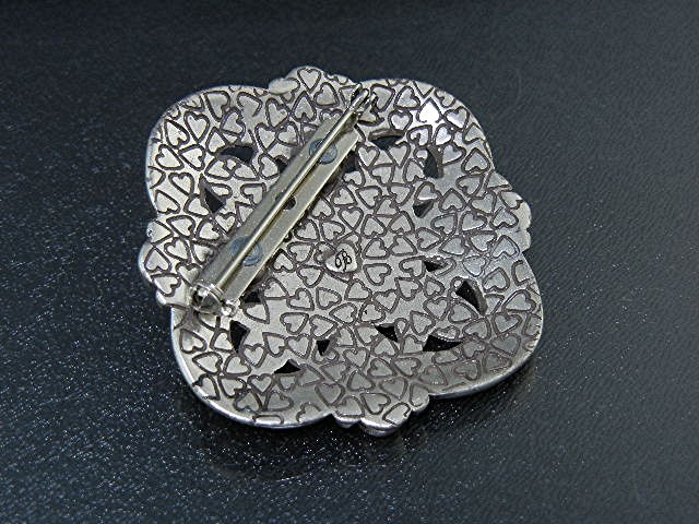 Brighton Silver Plate and Brass Brooch