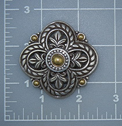 Brighton Silver Plate and Brass Brooch